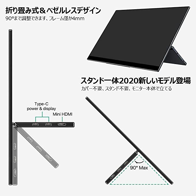 13.3インチ、フルHD。仕事に使うのにちょうど良いサブモニター